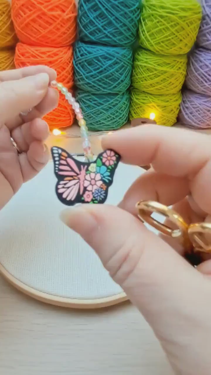 Butterfly Flower Scissor Fob with Scissor Protection
