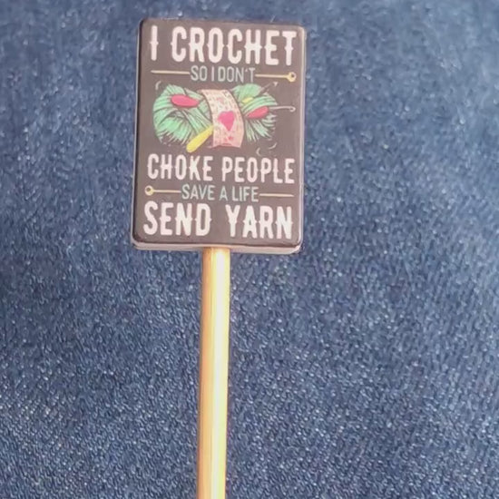 Funny Crochet Quote Silicone Bead Stitch Stopper