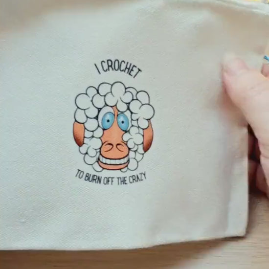Crazy Sheep Crochet Notions Pouch