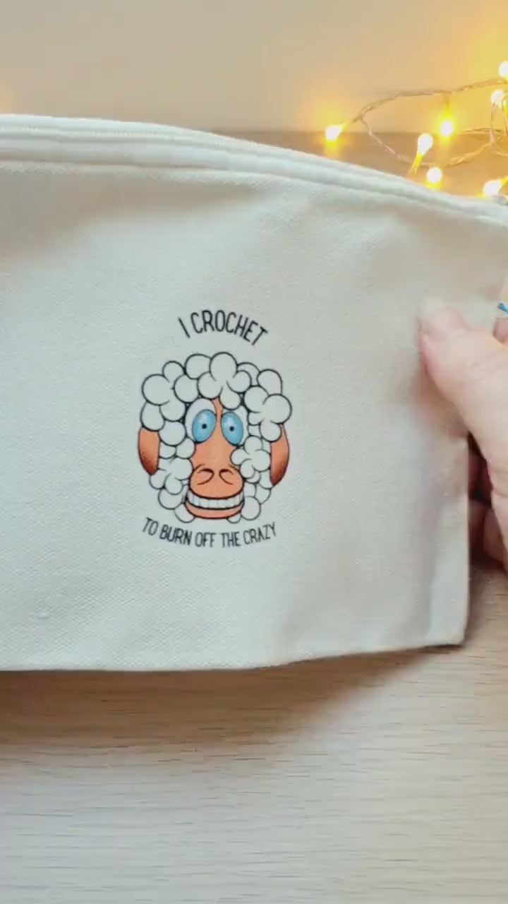 Crazy Sheep Crochet Notions Pouch