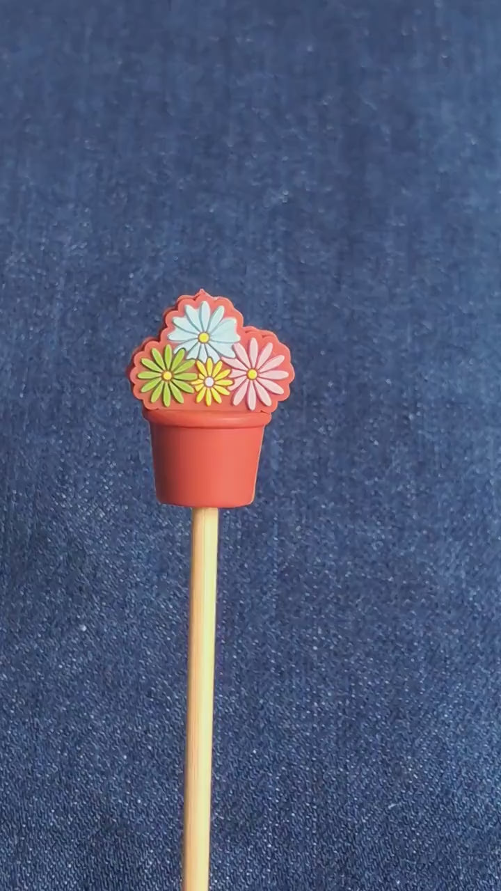 Retro Flower Pot Stitch Stopper