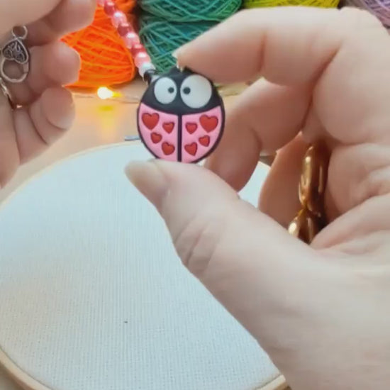 Ladybird Scissor Fob with Protection Bead