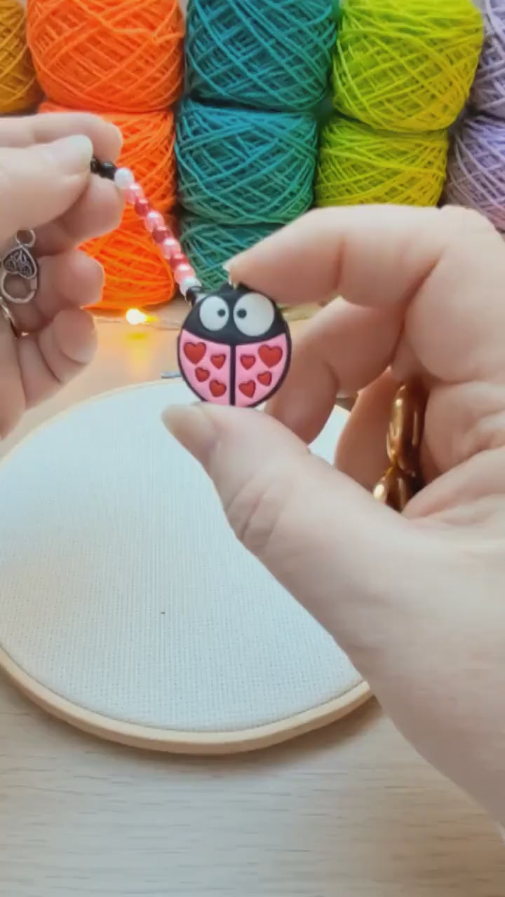 Ladybird Scissor Fob with Protection Bead