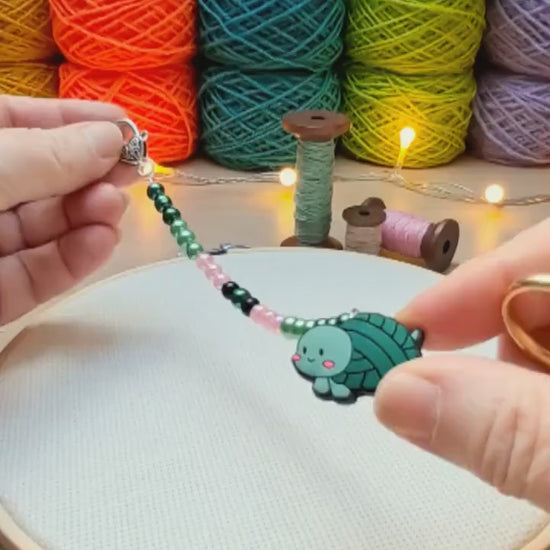 Turtle Scissor Fob with Protection Bead