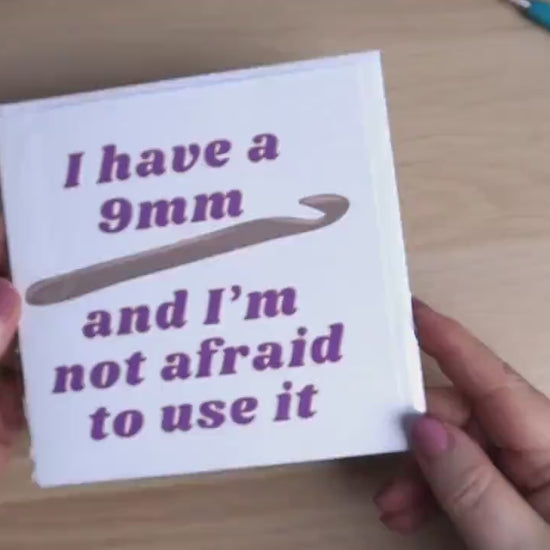 Funny Crochet Joke Blank Square Greetings Card