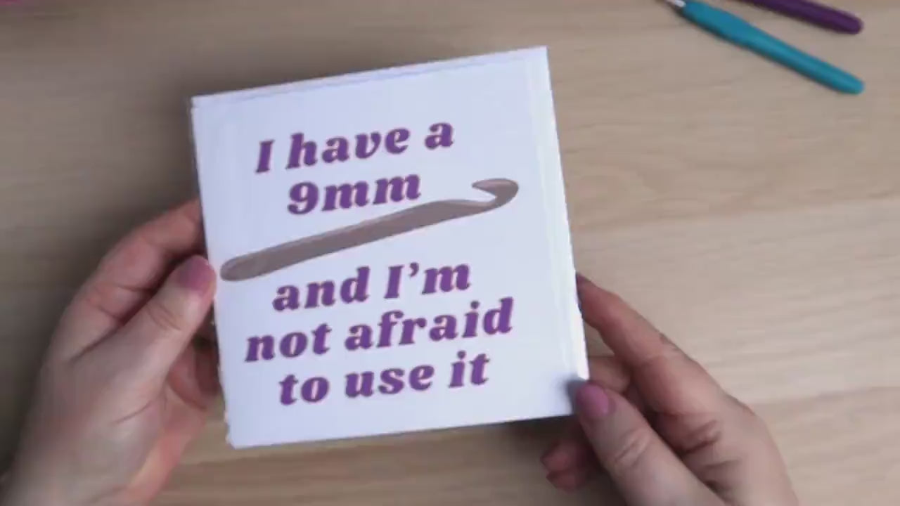 Funny Crochet Joke Blank Square Greetings Card