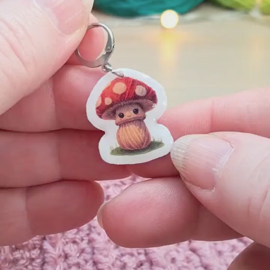 Toadstool Mushroom Stitch Marker