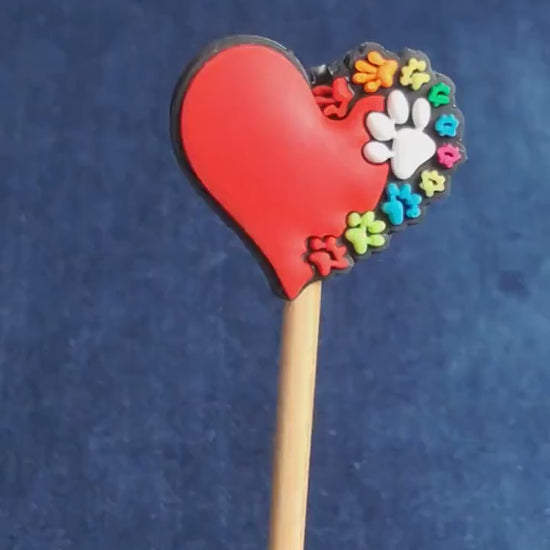 Dog Paw Print Heart Stitch Stopper