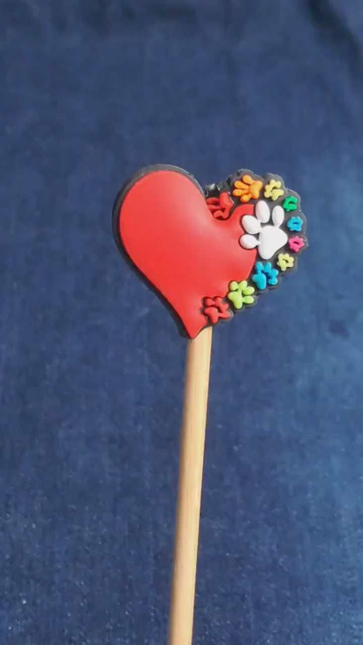 Dog Paw Print Heart Stitch Stopper