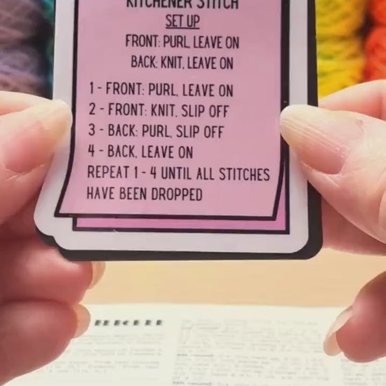 Kitchener Stitch Magnetic Bookmark For Knitters