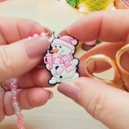 Snowman Scissor Fob with Protection Bead