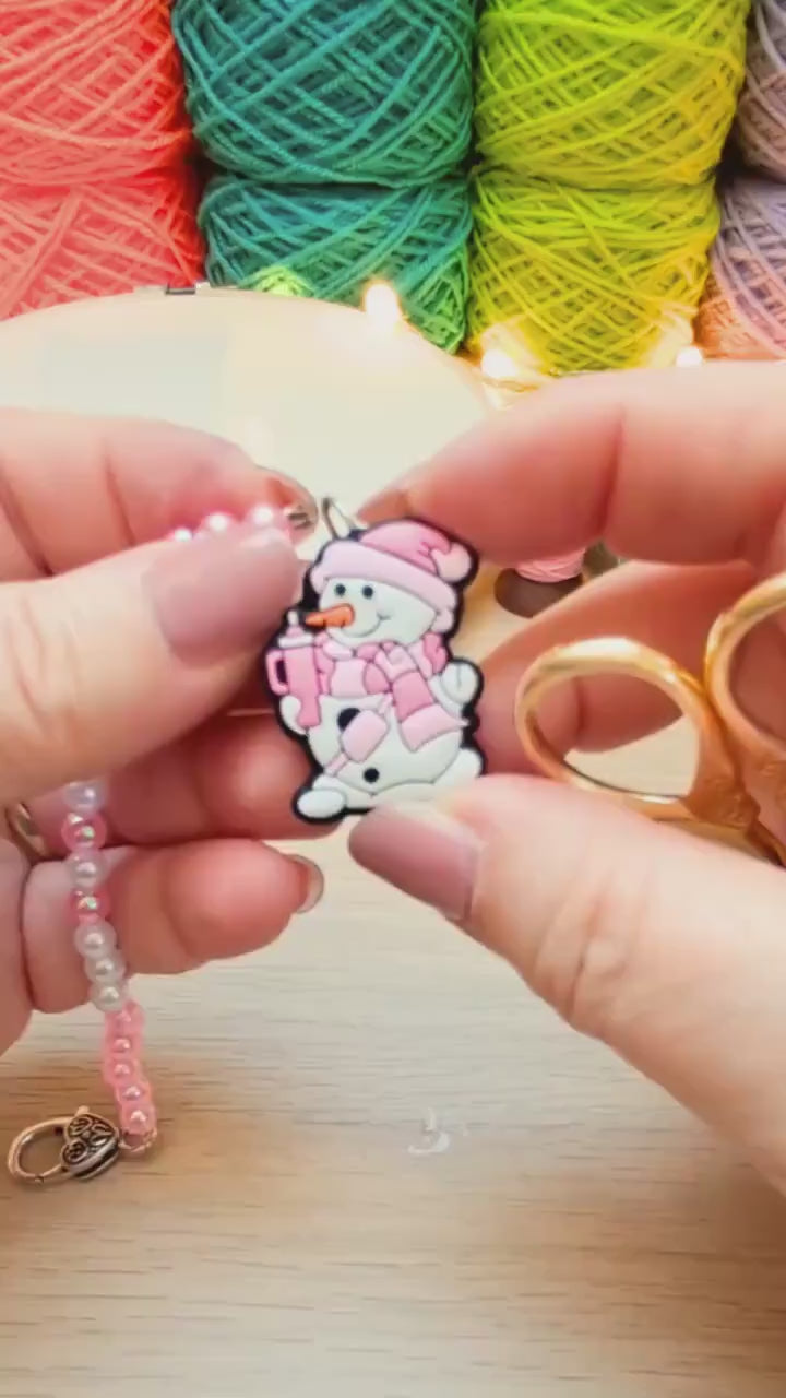 Snowman Scissor Fob with Protection Bead