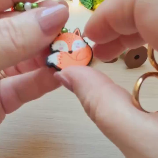 Fox Scissor Fob with Protection Bead