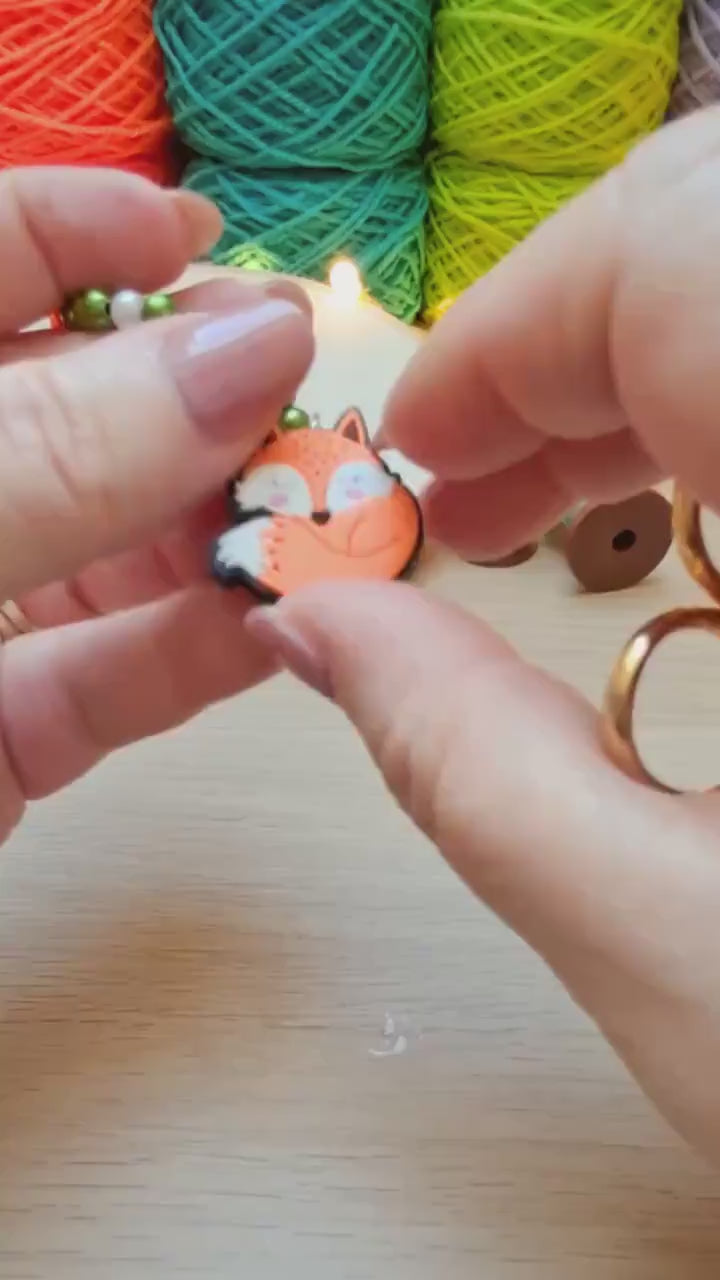 Fox Scissor Fob with Protection Bead