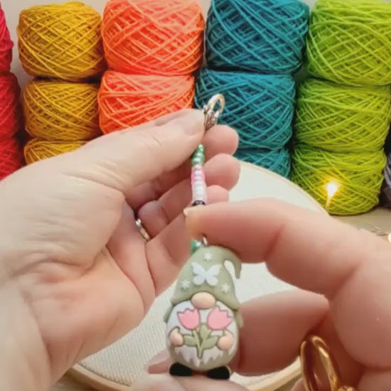 Gnome Scissor Fob with Protection Bead