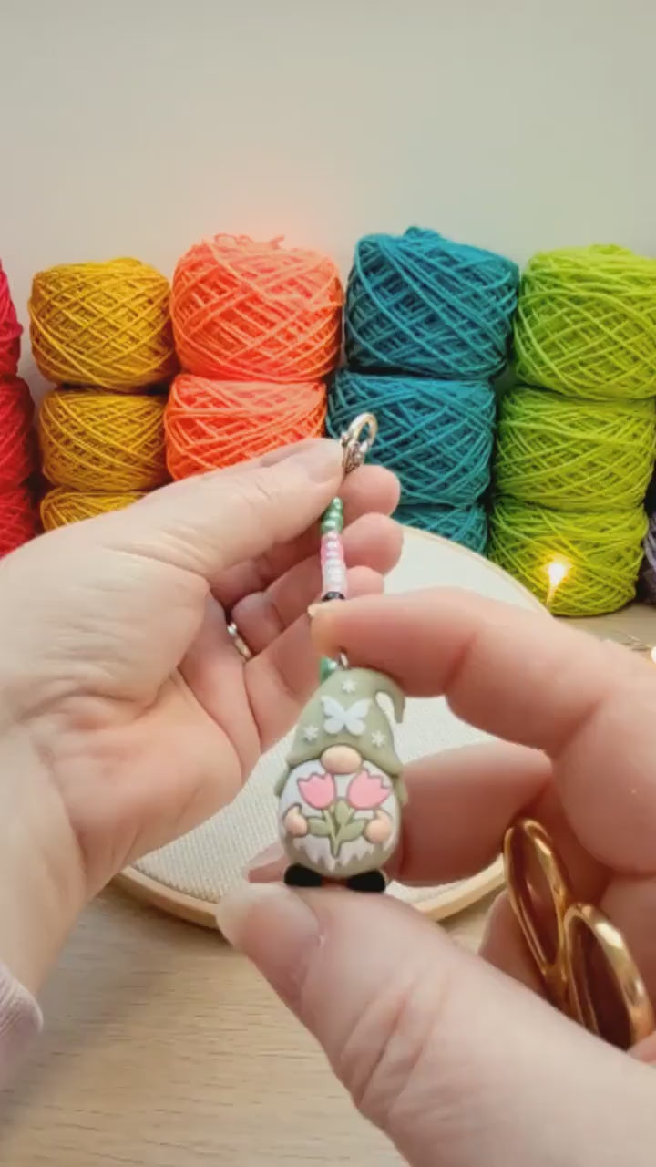 Gnome Scissor Fob with Protection Bead