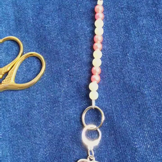 Infinity Heart Scissor Fob Stitch Marker Set