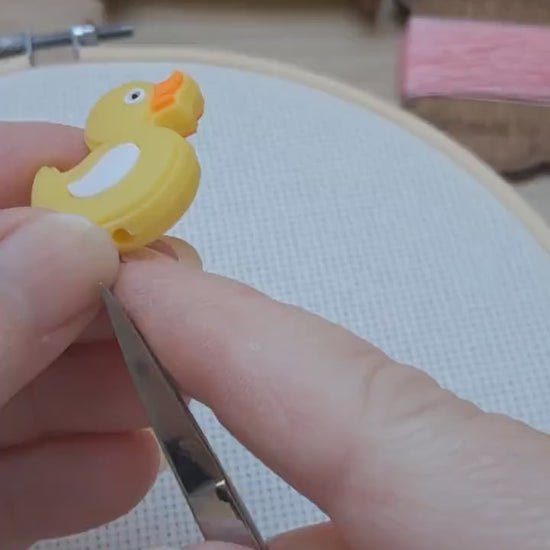 Duck Scissor Fob Or Stitch Stopper Bead
