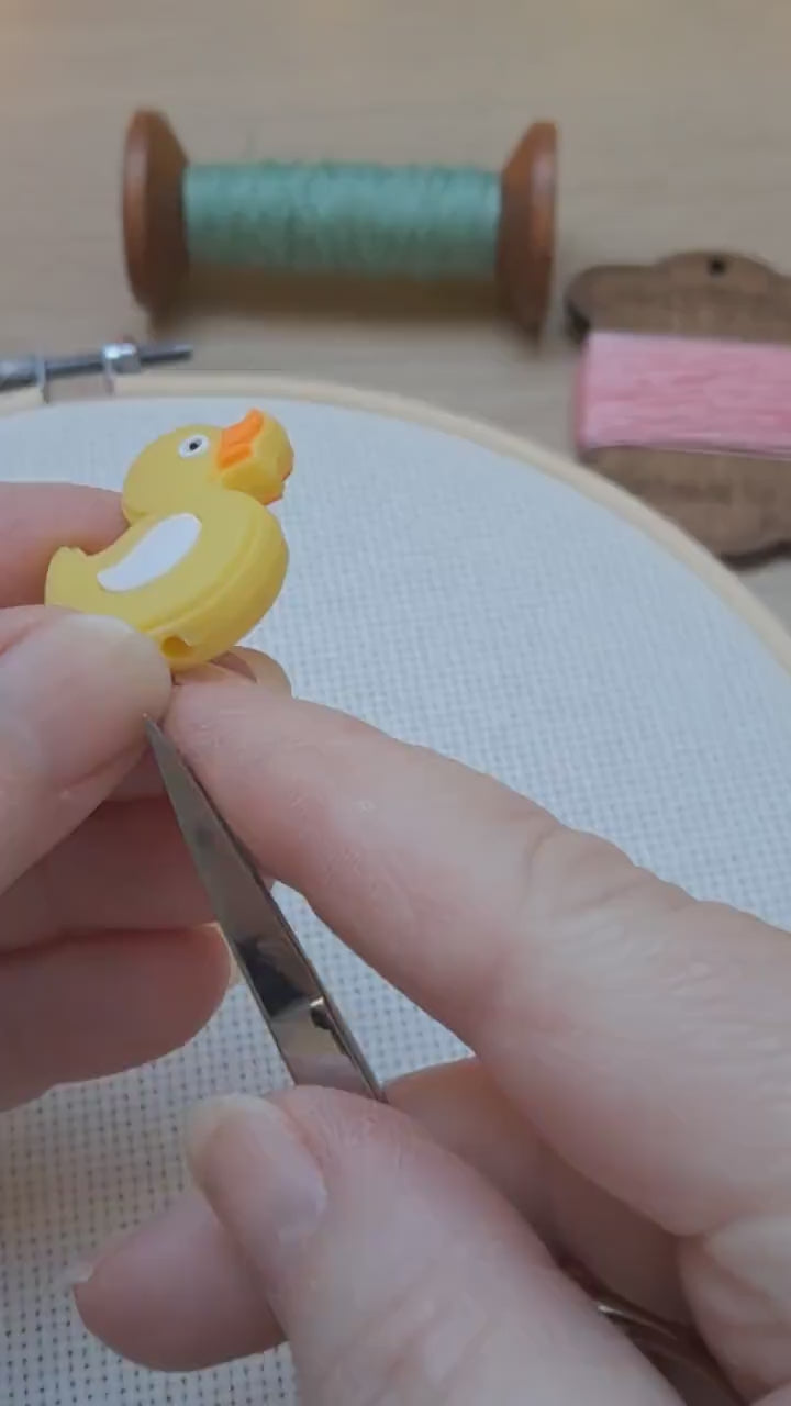 Duck Scissor Fob Or Stitch Stopper Bead