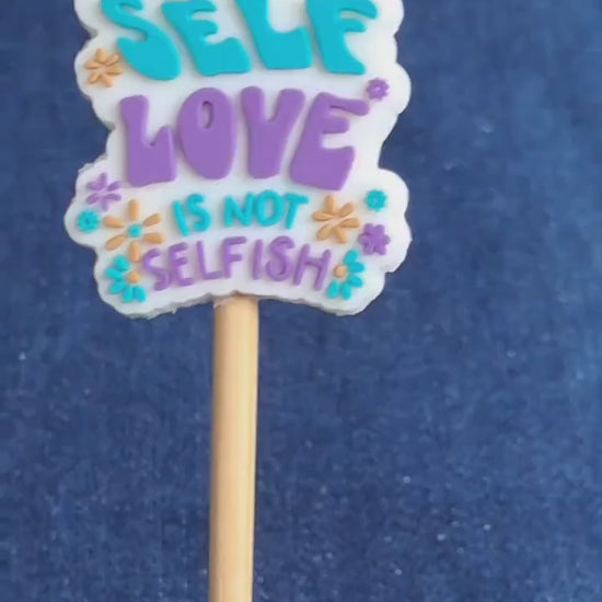 Positive Quote Silicone Bead Stitch Stopper