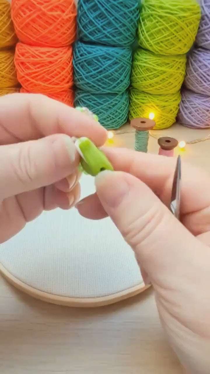 Spring Snail Scissor Fob with Protection Bead